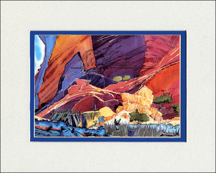 Red Rock House Matted Print
