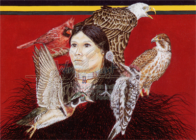 Cherokee Bird Clan Card