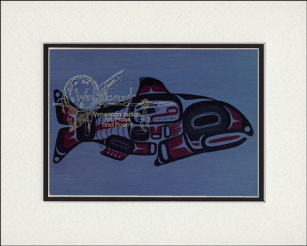 Honoring the Salmon People Matted Print
